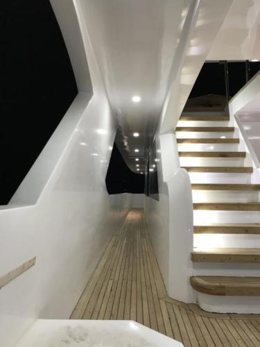 Stairs to sundeck